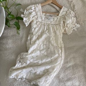 LOFT Trulli Off White Lace Dress Size X-Small Petite